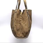 Gucci Limited Edition Abbey Brown Gg Fabric Gold Vintage Bag Photo 4