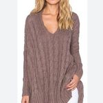 Free People Mushroom Oversized Sweater Brown Tan Casual Comfy Winter Neutral Photo 0