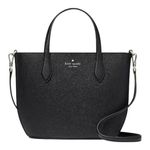 Kate Spade  Black Glimmer Glitter Satchel Tote Bag Crossbody Purse NWT Photo 0