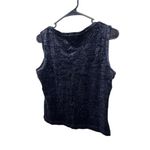 Vintage Wanted Clothing Company‎ Black Shimmery V neck Sleeveless Tank Top Large Photo 6