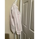 J.Crew Classic Fit Pink Red Stripe Button Down Shirt Women Size 4 Photo 3