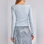 Open Edit  Smooth Edit Scoop Neck Top
Women's Light Blue Long Sleeve Top Photo 2