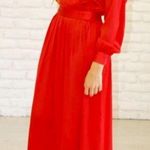 FRNCH Paris Aurélie red midi cocktail party dress Photo 1