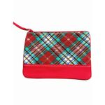 Lands' End  Red Plaid Fabric Wristlet Photo 1