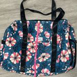 New Sivaletis 22” Large Duffle Bag with Shoe Pocket Navy Floral Weekender Gym Blue Photo 1