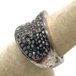 Vintage JCM Brass, Malaysia Crystal, Vintage Designer JCM Beautiful Crystal White Photo 2