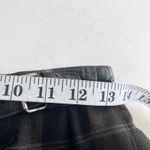 Escada Brown Black Plaid Wool Pleated Leather Belt Midi Kilt Skirt Size 38/ US M Photo 9