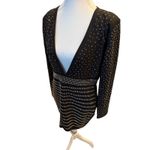 NWT Miss Circle NY Black Rhinestone Bodycon Designer Luxury Club Dress XL Photo 3