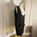 Andrea Jovine Black Sleeveless Shift Dress Tunic with Pockets Large Photo 1