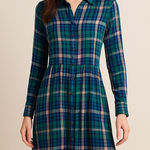 Old Navy Plaid Button-Down Midi Dress Photo 0