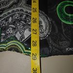 Jones New York Silk Scarf Lightweight Sheer Paisley Green Black White Dry Clean Photo 3