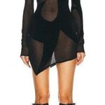 THE ATTICO Long Sleeve Mini Dress in Black 42 New Womens Knit Sheer sweater Size undefined Photo 0