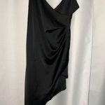 Cotton Candy LA Black Satin Asymmetrical Dress Large Photo 8