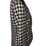 Carroll Reed Size 6 Blazer Black Jacket White Check Suede Collar Wool USA FLAWED Photo 1