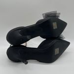 Allegra K NEW  Heels Womens 9 Black Pointed Toe Ankle Strap‎ Pumps Bow Stiletto Photo 8