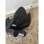 Torrid Black Lace Up Boots Womens Sz 9.5 Chunky Heel Faux Fur Trim Photo 4