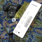 J.Crew NWT Silk Button-up Shirt in Navy Leopard Botanical Cheetah Print 6 Photo 4