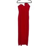 Amanda Uprichard  X Revolve Strapless Puzzle Gown In Crimson Red Photo 5