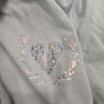 PINK - Victoria's Secret Victoria's Secret PINK Light Blue Zip Up Hoodie Size Large Photo 5