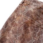 Paige EUC Aideen Raw Hem Denim Skirt Bronze Viper Print Size 25 Retail @ $128.00 Photo 8
