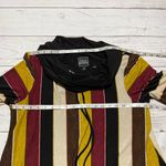 Coco Bianco Striped Cowl Neck Split-Back Top Burgundy/Brown Size L Photo 13