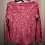SO  Women's Cable Knit Sweater - Deep Red/Burgandy, Size XL Photo 1
