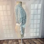 Lovers + Friends Silver Sequin Ginger Faux Wrap Open Back Bodysuit Small Photo 6