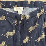 Loft Pajama Set Cheetahs Short Sleeve Navy Blue Sz M Cooling Cotton Viscose SEE Photo 3