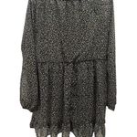 Ophelia Roe Womens Large Black Floral Long Sleeve Pullover Dress Boho Country Photo 1