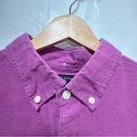 Banana Republic  Shirt Womens Large Long Sleeve Button Up Purple Linen Cotton‎ Photo 3