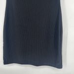 Club Monaco  Black Ribbed Knit Puff Sleeve Mini Dress Square Neck Size S Photo 4