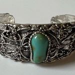 Silver and Turquoise Cuff Bracelet Western Accessory Photo 0
