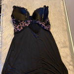 Black Baby Doll with Pink Floral Lace Top Accent Size M Photo 5