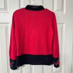 Tiara International VTG Collection Red Black Beaded Christmas urgly Sweater Sz M Photo 5