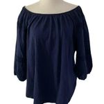 Draper James RSVP Blue Shirt Top Women Size Large | 15-6 Photo 0