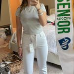 ZARA white mini flare jeans NWT Photo 0