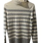 Magaschoni Wool Cashmere Blend Gray White Striped Sweater Size XS Photo 0