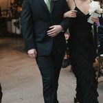 ASOS purchased / Rare London / strappy ruffle detail maxi dress w slit / black Photo 6