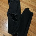 American Eagle BLACK RIPPED SKINNY JEANS Photo 1