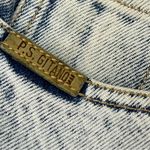 PS Gitano Vintage 80’s Acid/ Bleach Wash SUPER High Waist Jeans 28 Photo 3