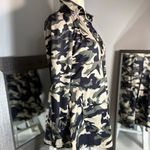 Source Unknown Elegant Black, cream, & green camouflage Long Sleeve Dress Photo 9