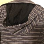 Lululemon athletica In stride hooded full zip jacket black gray stripe women’s 4 Photo 7