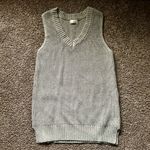Be cool  Oversized Gray Chunky Knit Sweater Vest Size S/M Photo 4
