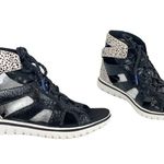 Sorel Tivoli Cut Out Calf Hair Sneaker Gladiator Sandals Sz 8 Black Photo 1