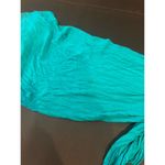 EXPRESS Teal Scarf with Fringe Jewel Toned Bold Photo 3