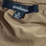 Ambiance Apparel Ambiance Trendy Taupe nude brown top sweet heart Rushed front women’s size XL Photo 4