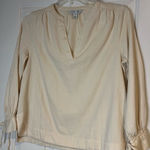 Old Navy The Classic Shirt Elegant Cream Cotton Top Photo 2