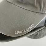 Life is Good Greenish Grey Embroidered Motorcycle Biker Y2K Baseball Cap Hat Photo 7