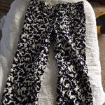 Lilly Pulitzer horse of course navy print corduroy Capris size 6 98% cotton Photo 2