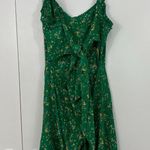 Faithfull the Brand Size 4 Green Floral Esther Open Back Tie Tank Mini Sundress Photo 12